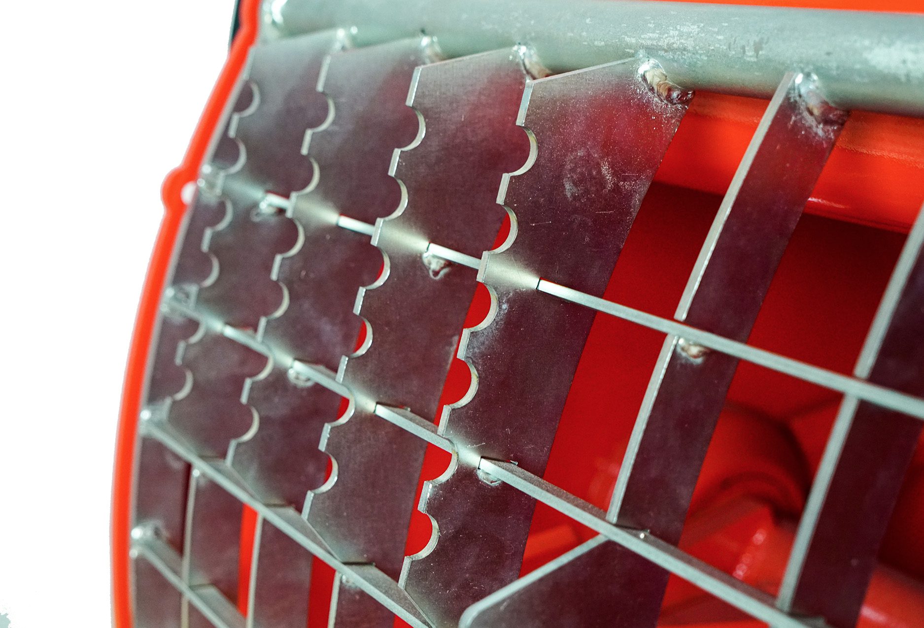 skid steer concrete mixer attachment bmx 250 eterra bag cutter close up 97304